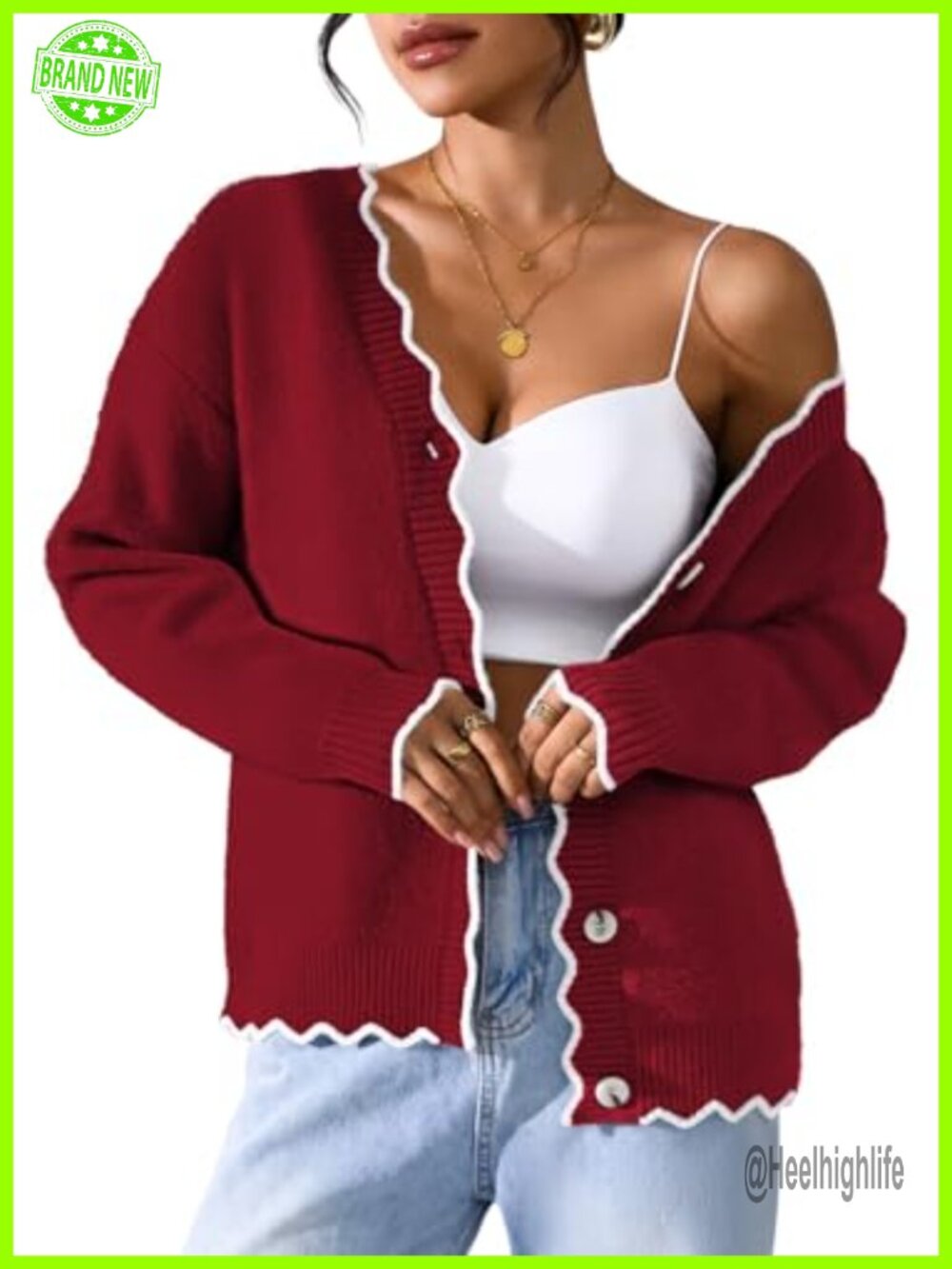 Fuzzy Knit Button Down Cardigan Long Sleeve Flower Oversized Sweater